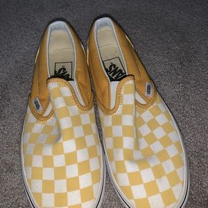 Yellowed Checkered Vans